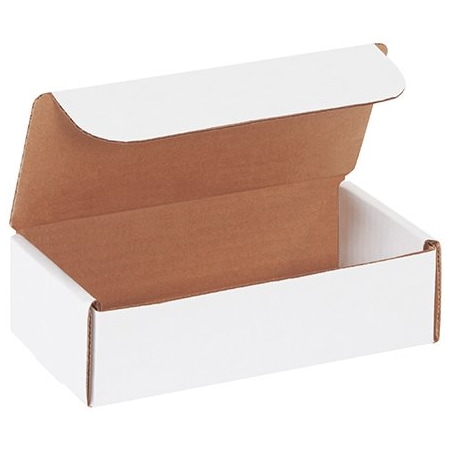 Box Packaging Corrugated Literature Mailers, 7L x 3-5/8W x 2-1/8H, White, PK50 ML732